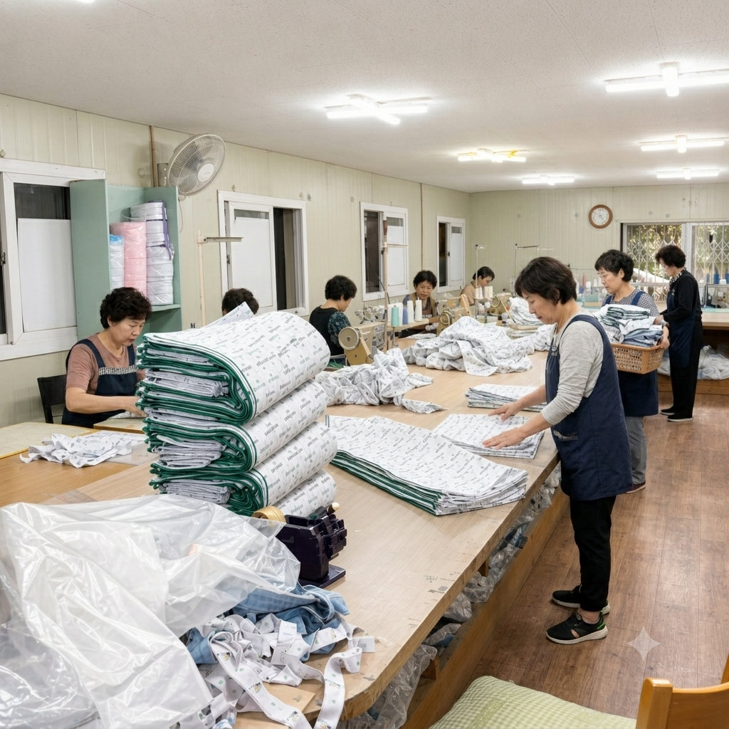 세린린넨 생산라인